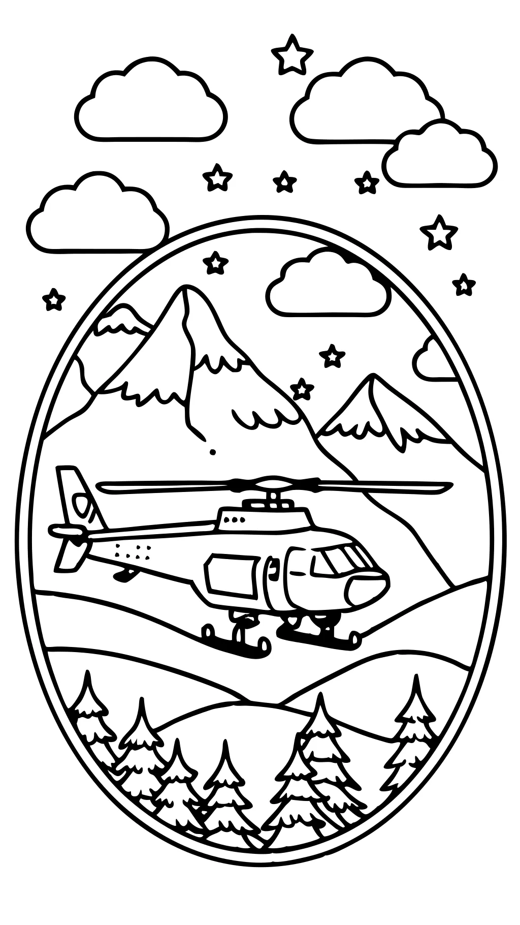 military helicopter coloring pages